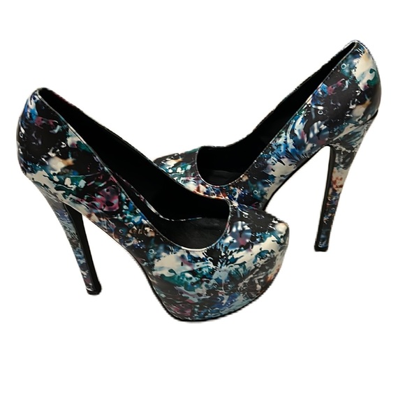 Women’s SHOEDAZZLE, Colorful, Art to Wear Heels, Size 7.5 - Picture 5 of 6